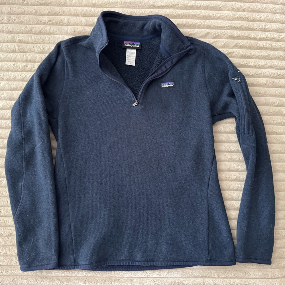 Patagonia women’s Dark Blue Zip-Up Sweater
